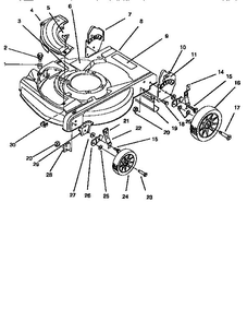 Deck And Wheel Assembly - Hand Push Diagram and Parts List for 10310 4900001 TO 4999999 Lawn Boy Lawn Mower
